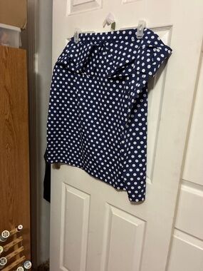 Grace Karin Navy Blue Polka Dot Pencil Skirt 4X